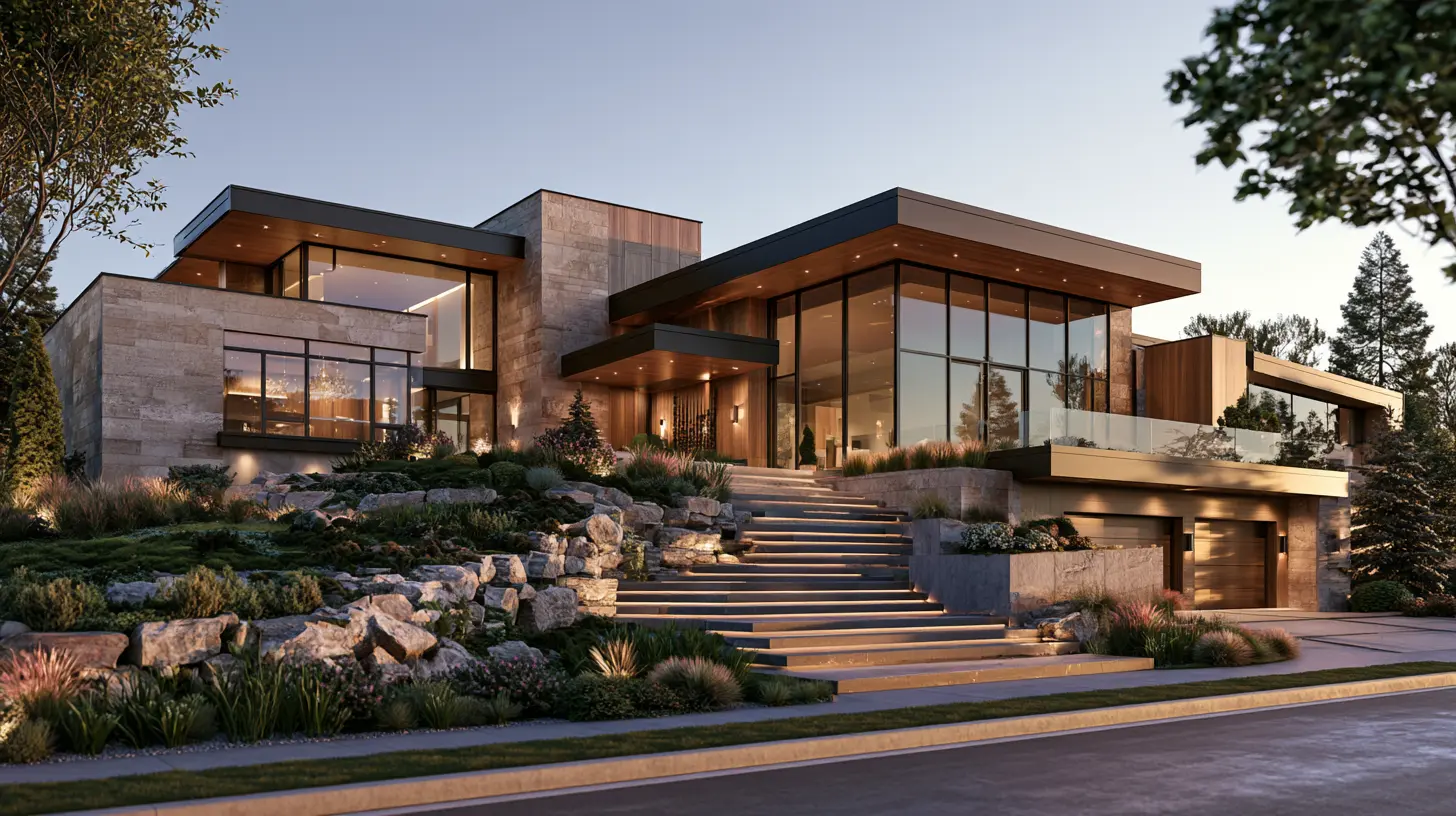 Contemporary luxury home exterior